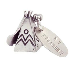 Vintage Sterling Silver Southwestern Navajo Indian Teepee Charm Albuquerque NM
